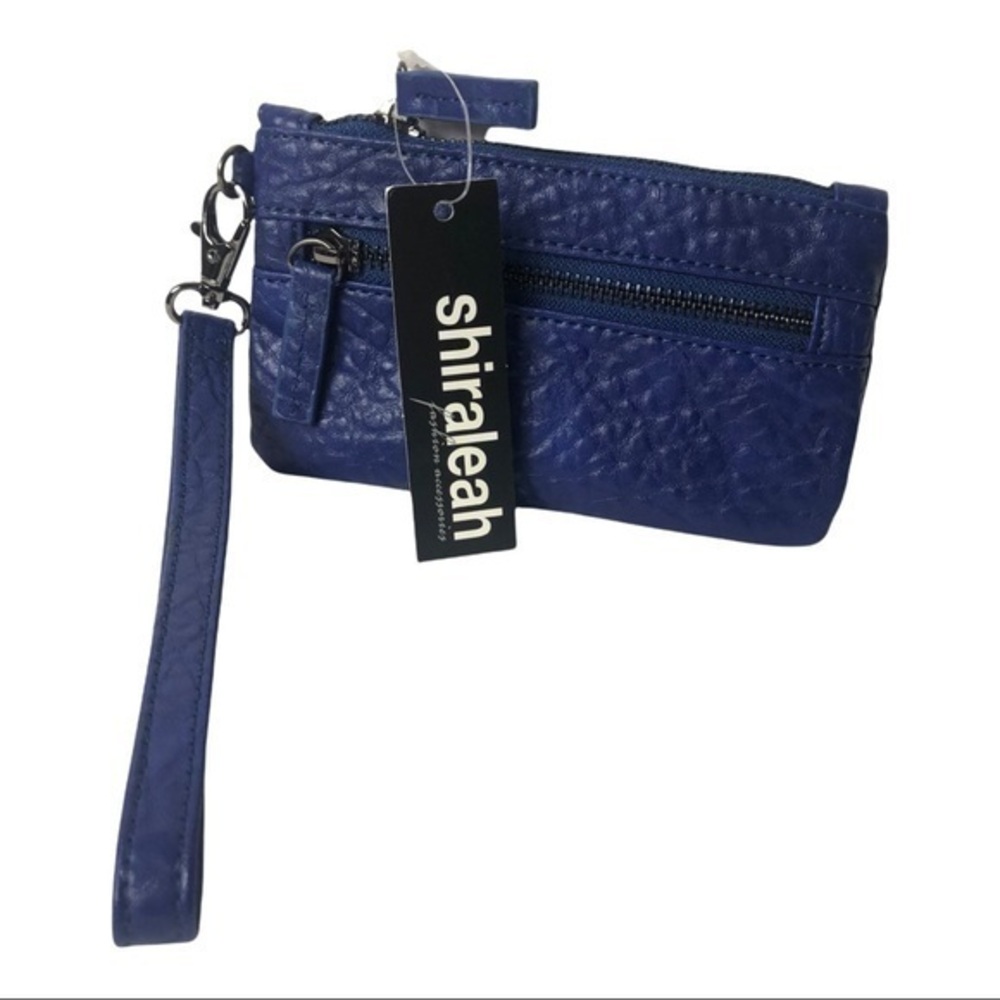 Shiraleah Blue Leather Wristlet